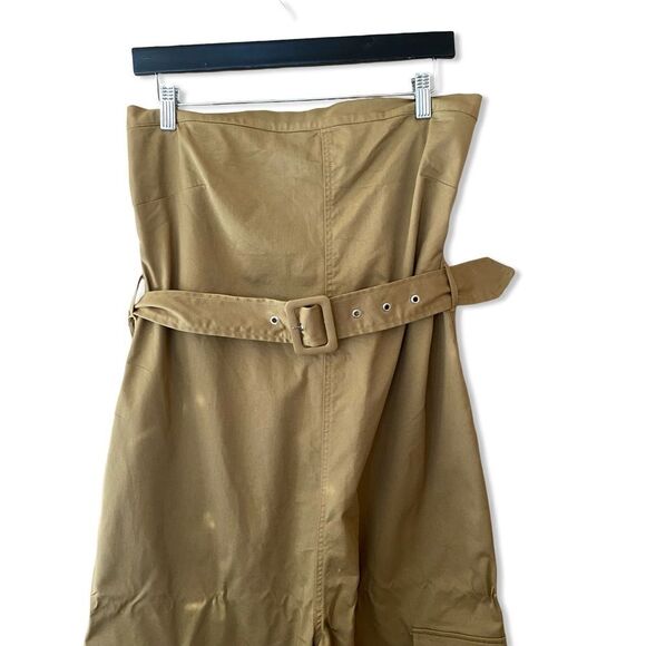 NWT Lovers & Friends Sydney Jumpsuit khaki tan wide leg cargo pants Revolve S - Picture 9 of 13
